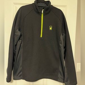 Spyder Core Sweater, 3/4 zip, black,size XL